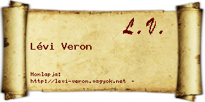 Lévi Veron névjegykártya